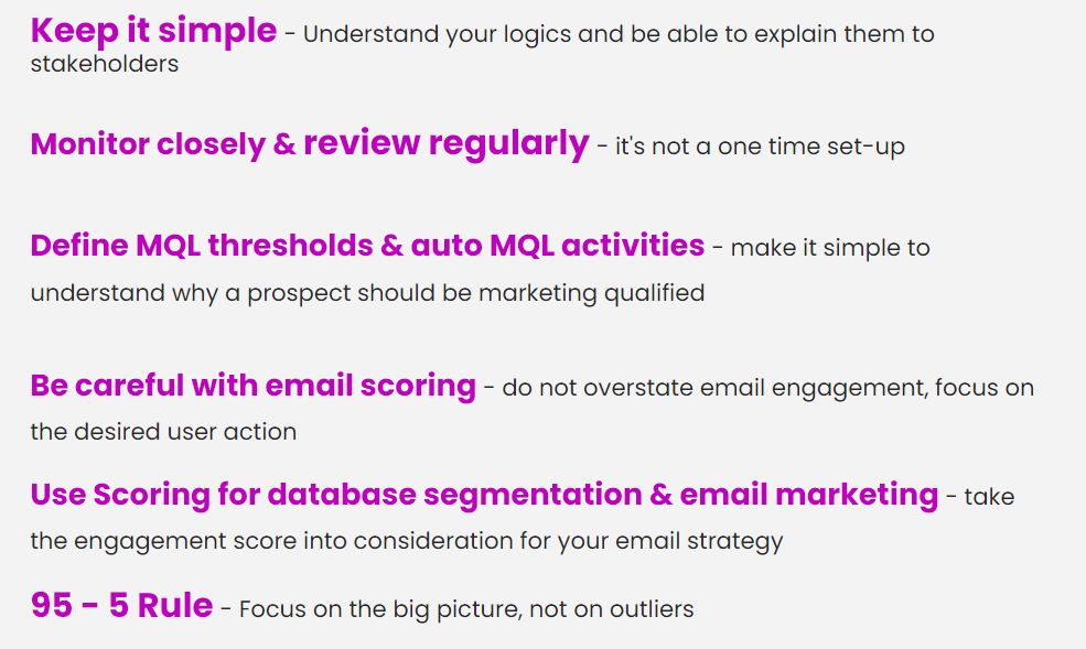 Key experiences & learnings from rolling out lead scoring & grading at scale.